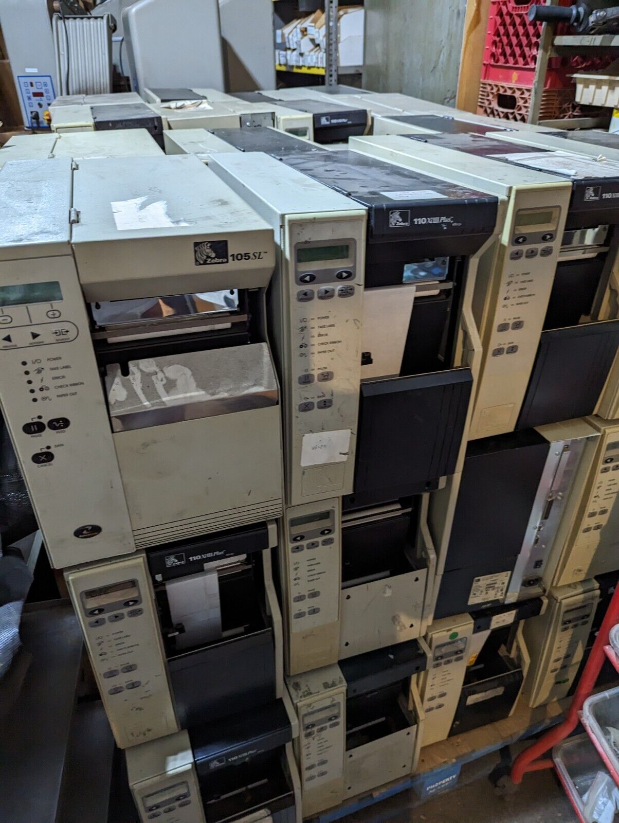 Lot of 13 Zebra SL105 printers for imporedtelec0