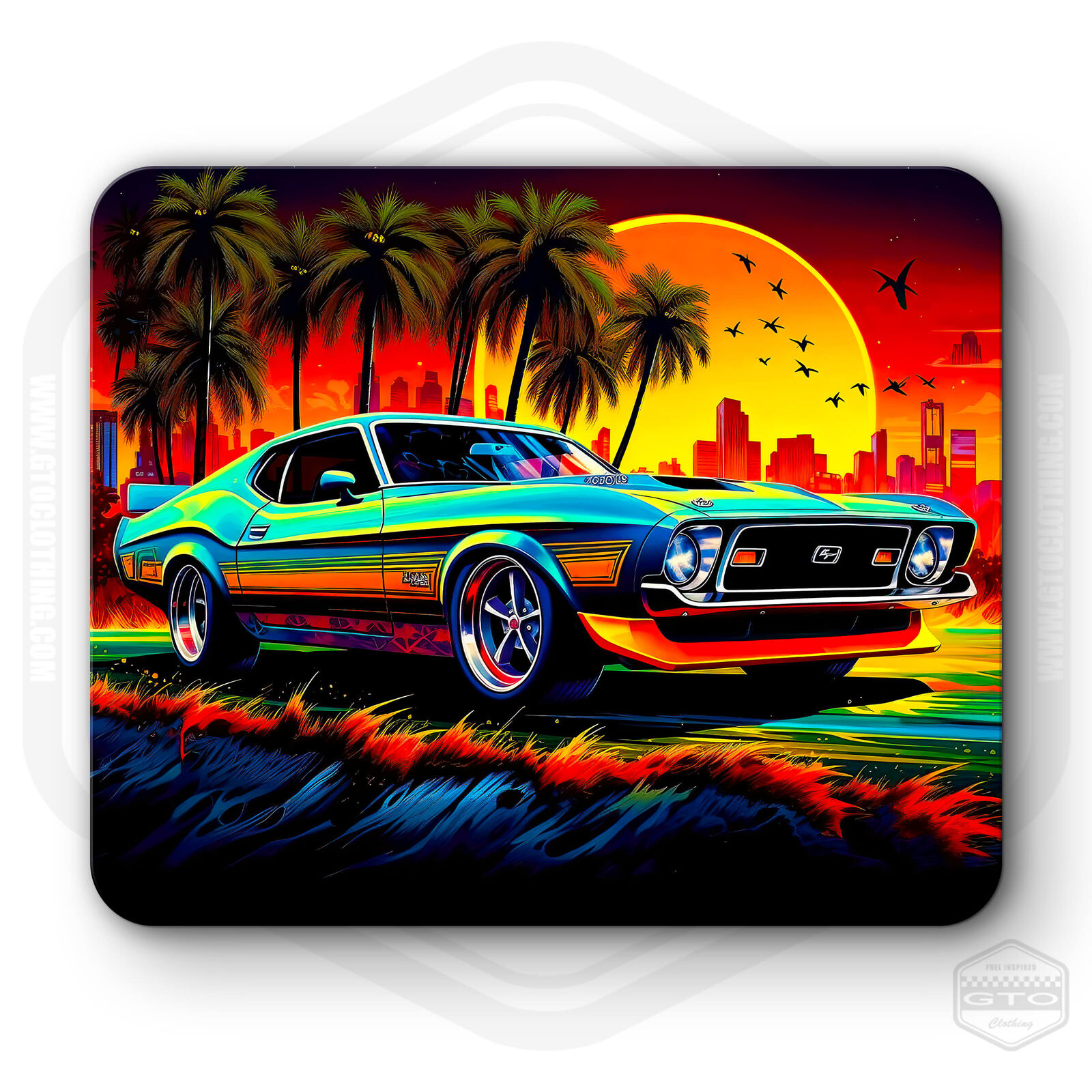 Ford Mustang Mach American Classic Car Mouse Pad | Fan Art