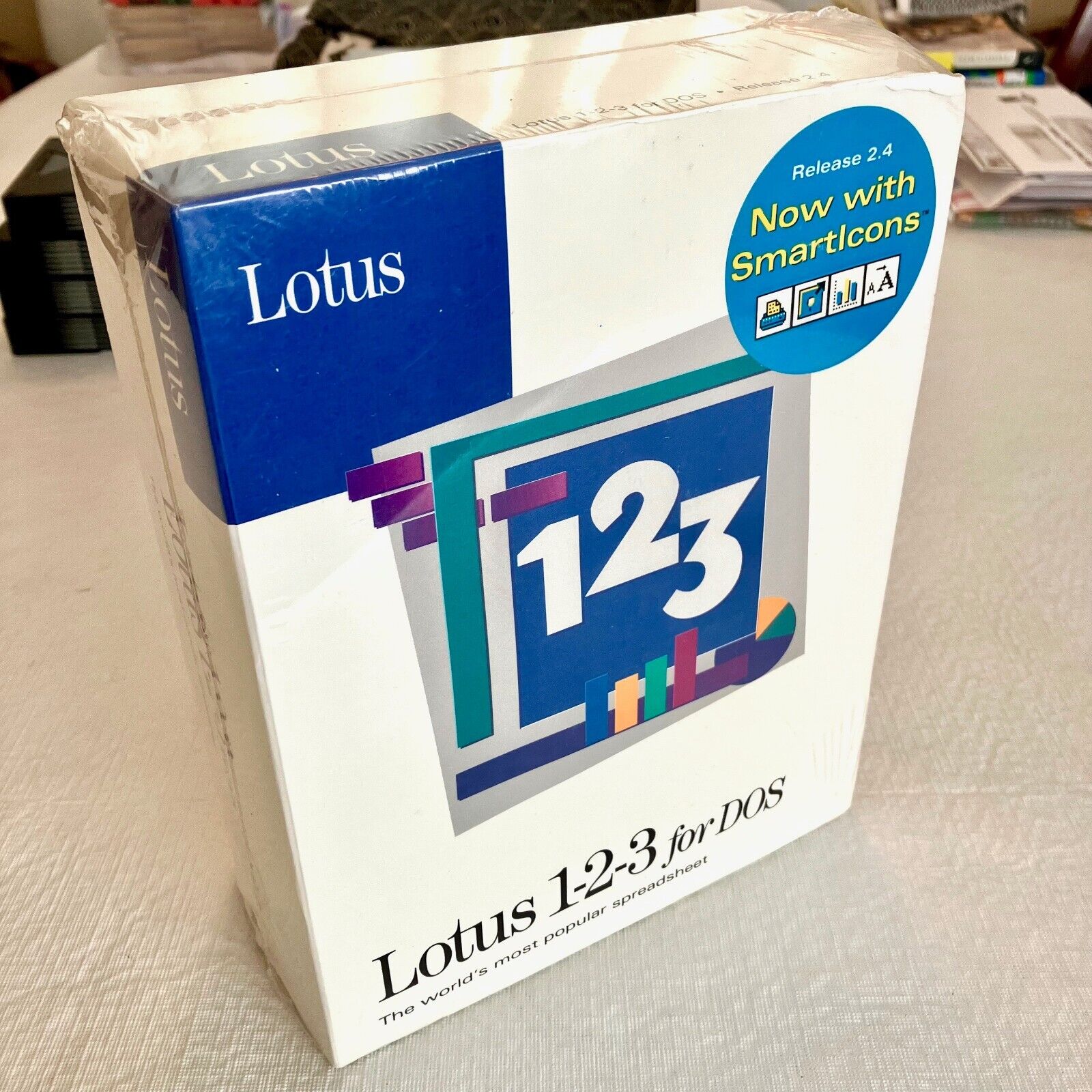 Vintage Lotus 123 Release 2.4 for DOS 1992 Software 3.5 Diskettes NOS NEW SEALED