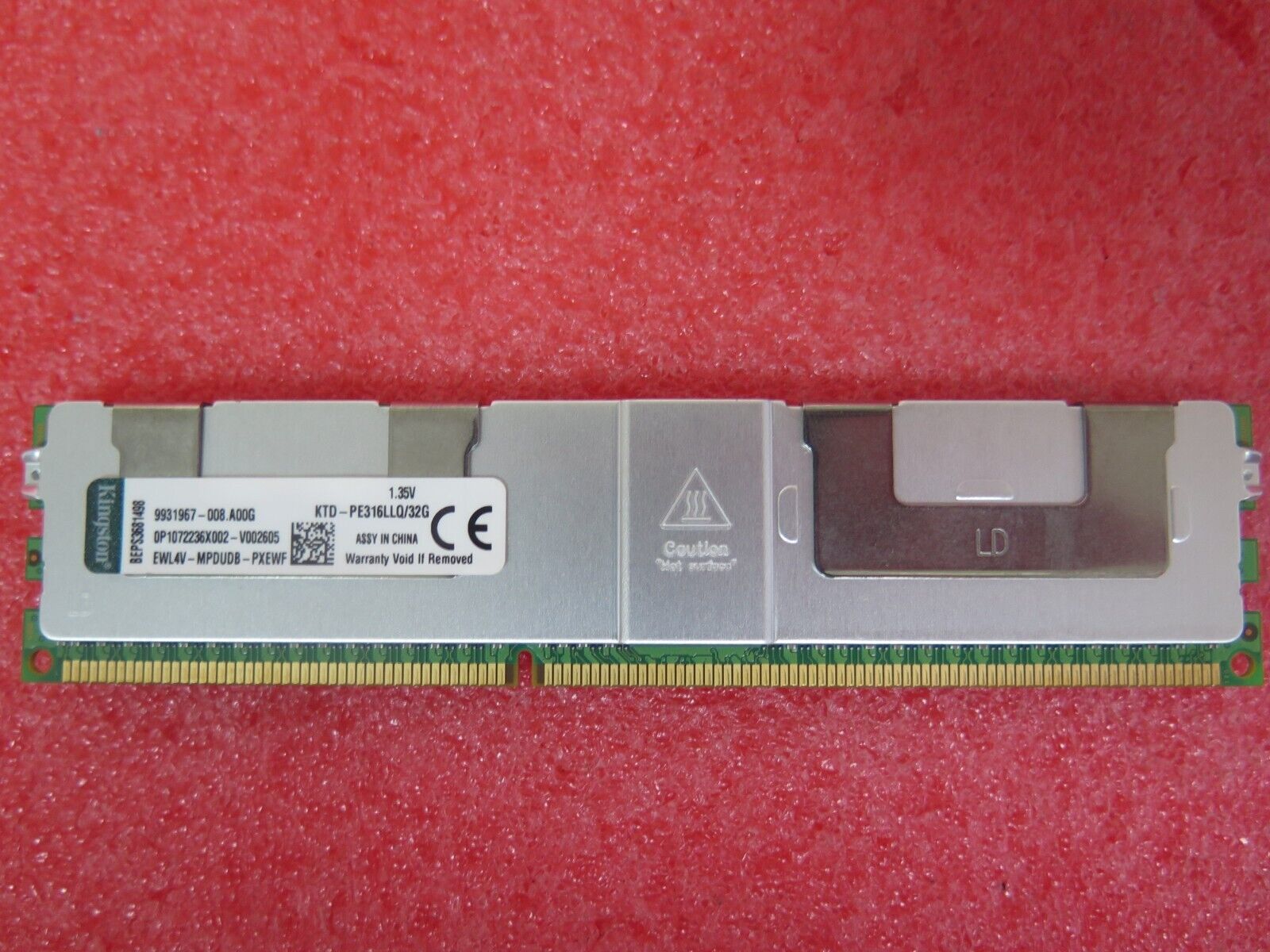 Kingston KTD-PE316LLQ/32G 32GB PC3L 12800 4Rx4 SDRam Memory Module