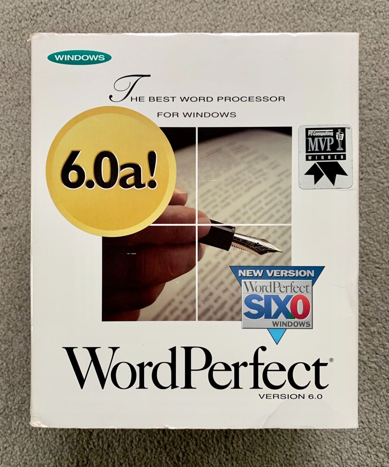 Vintage 1994 WordPerfect Complete Version 6.0A DOS/Windows Manual License Disks