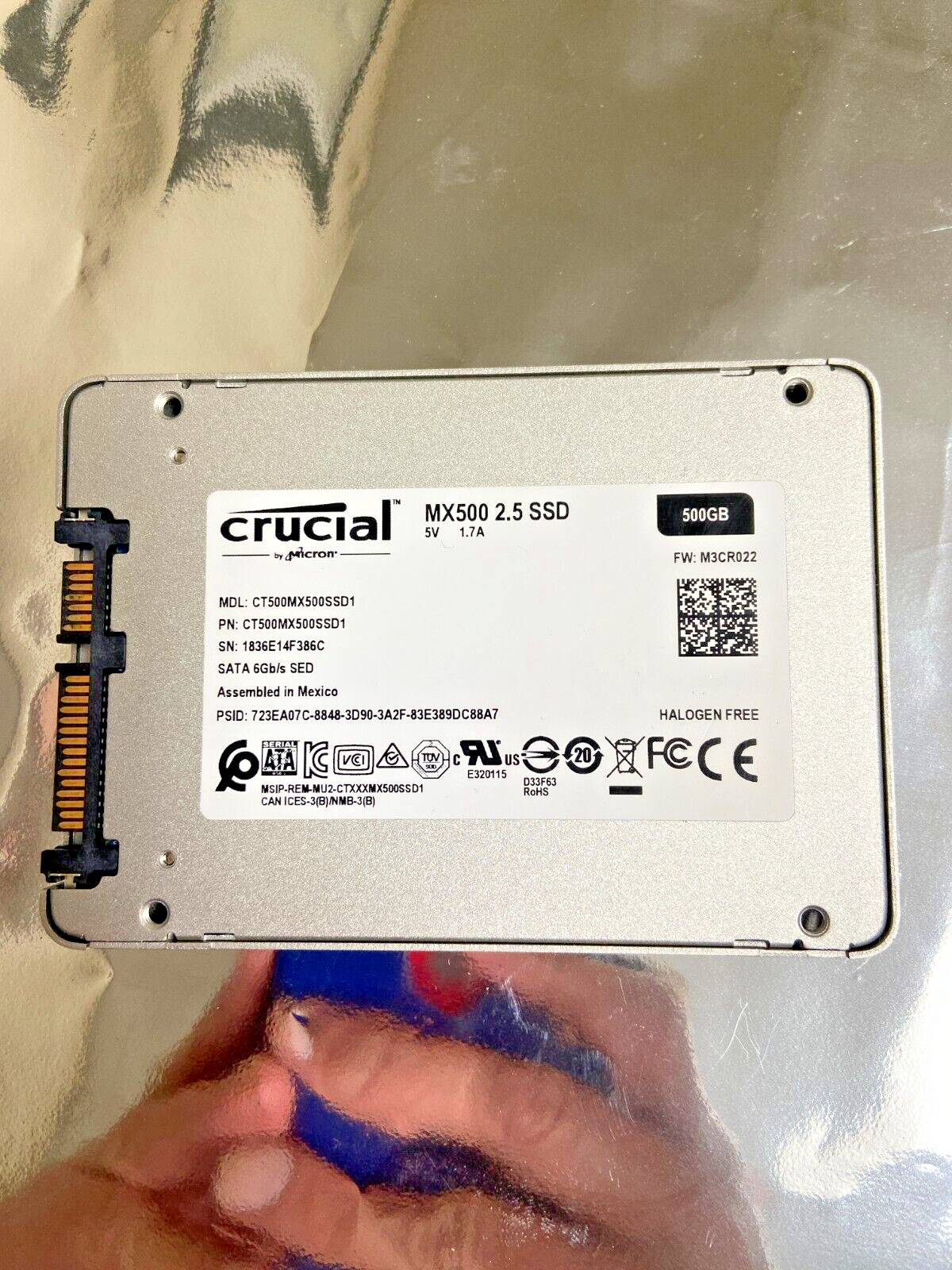 Crucial MX500 500 GB Internal 2.5 inch - CT500MX500SSD1 Solid State Drive