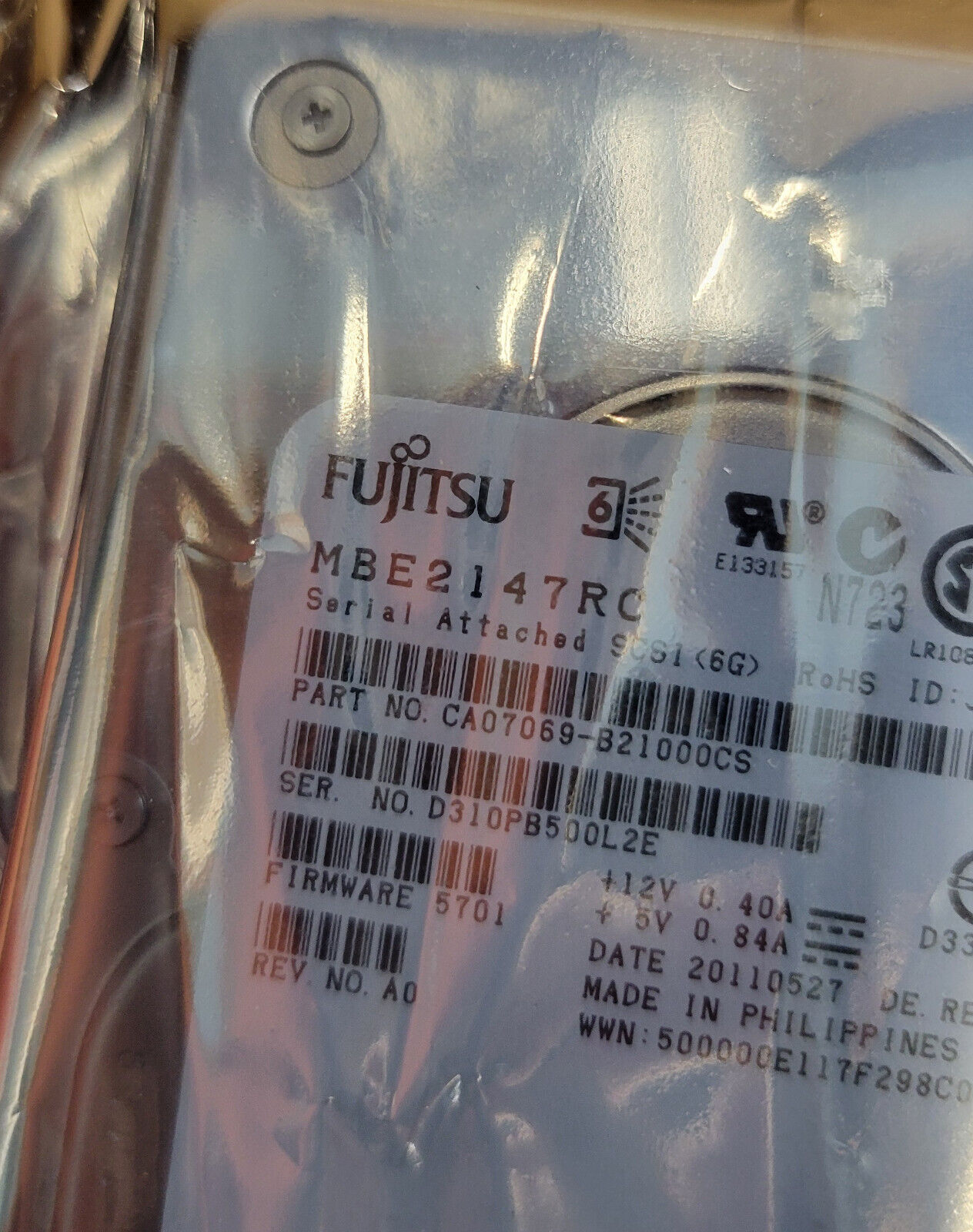 Fujitsu CISCO A03-D146GC2 146GB 6GB SAS 15K RPM SFF HDD