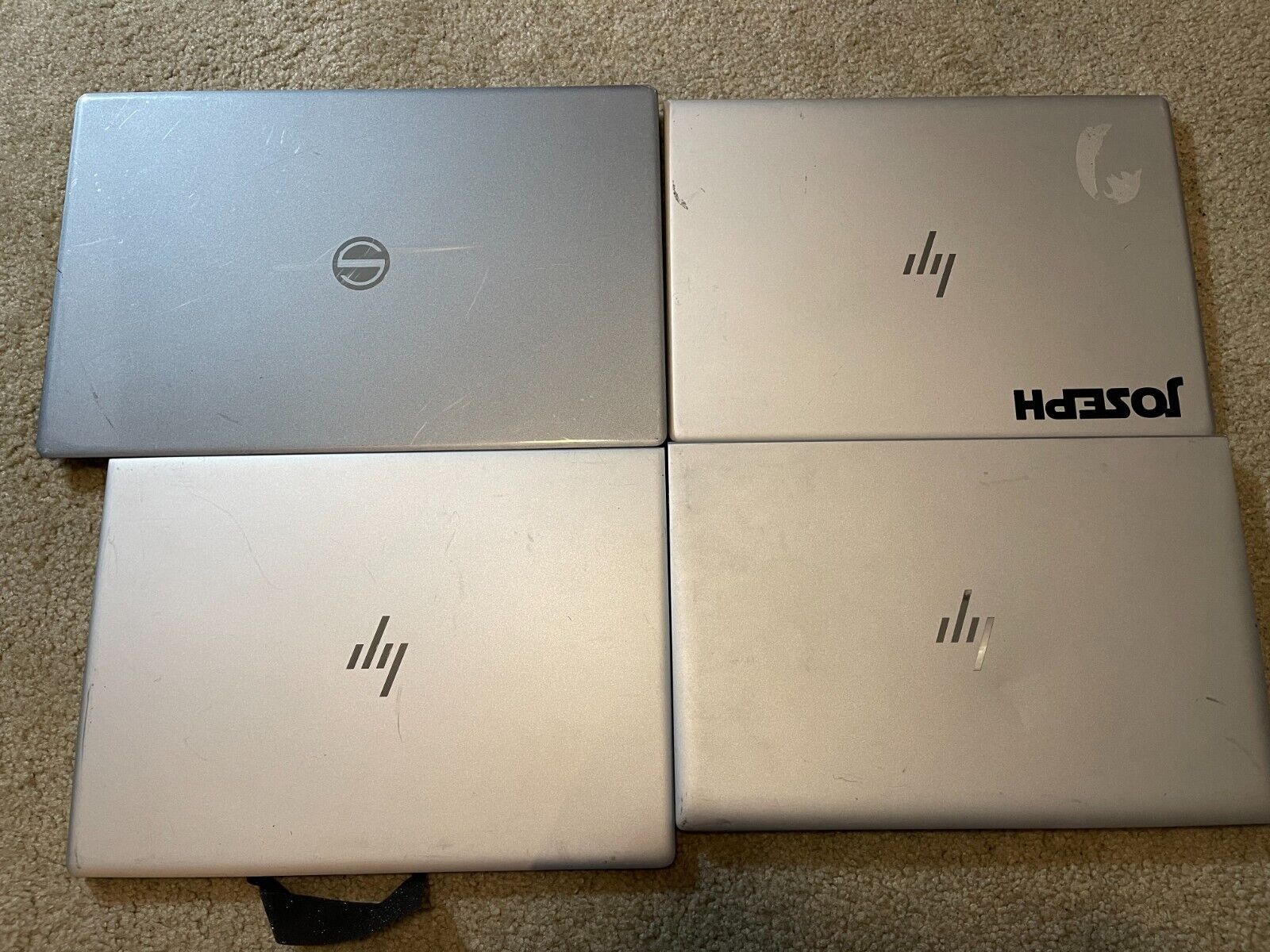 Lot of 4 laptops - 3x HP, 1x Misc, Untested As Is