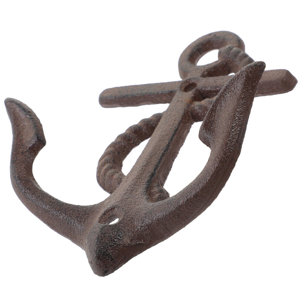  Cast Iron Wall Mounted Hooks Decorative Anchor Nautical Sculpture