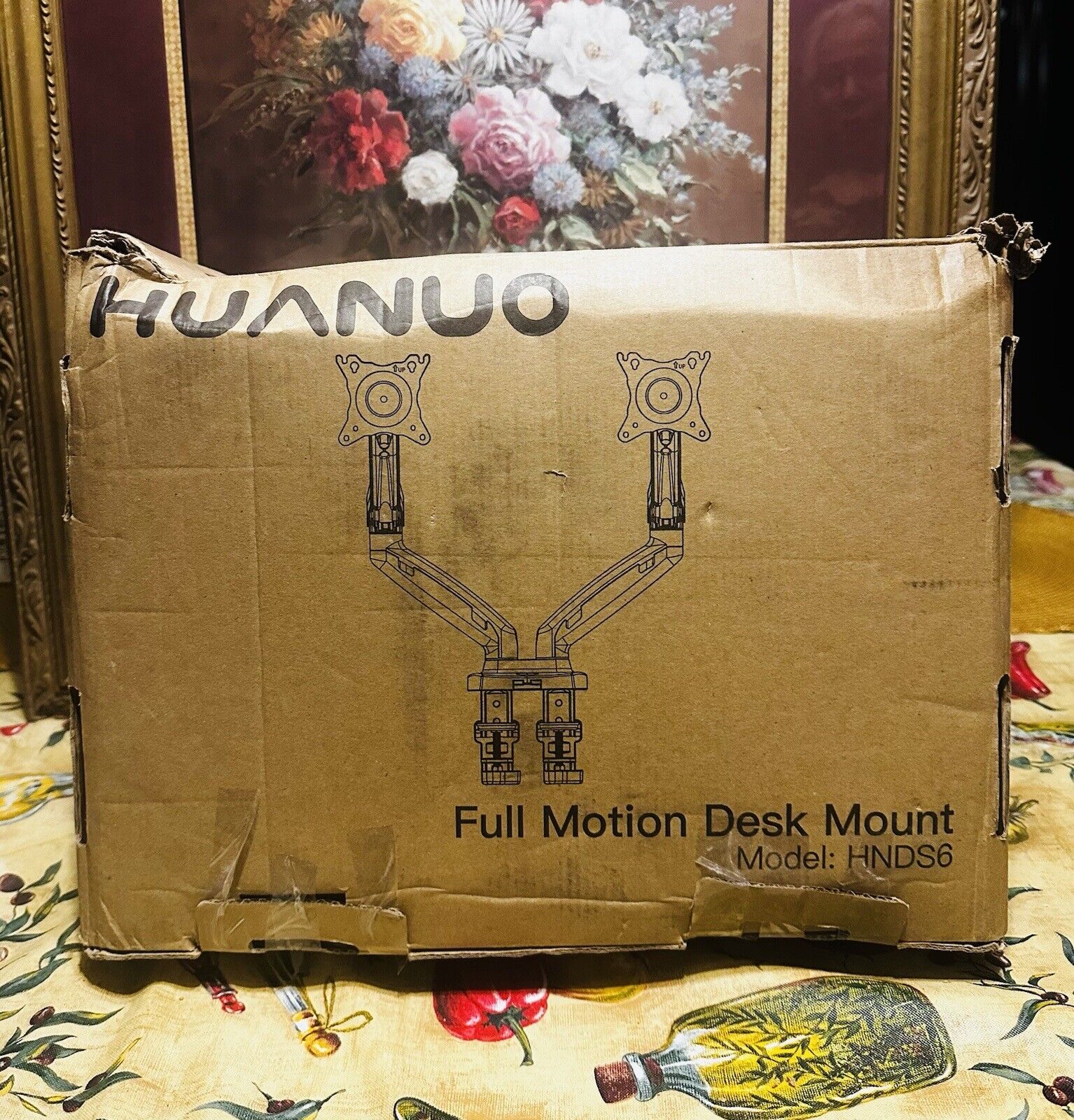 HUANUO HNDS6 Dual Monitor Stand - Black Brand New