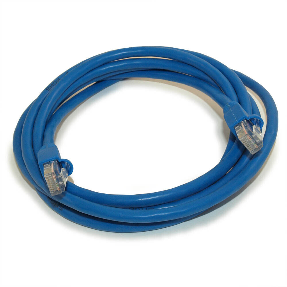 6ft Cat6 Ethernet RJ45 Patch Cable  Stranded  Snagless Booted  BLUE