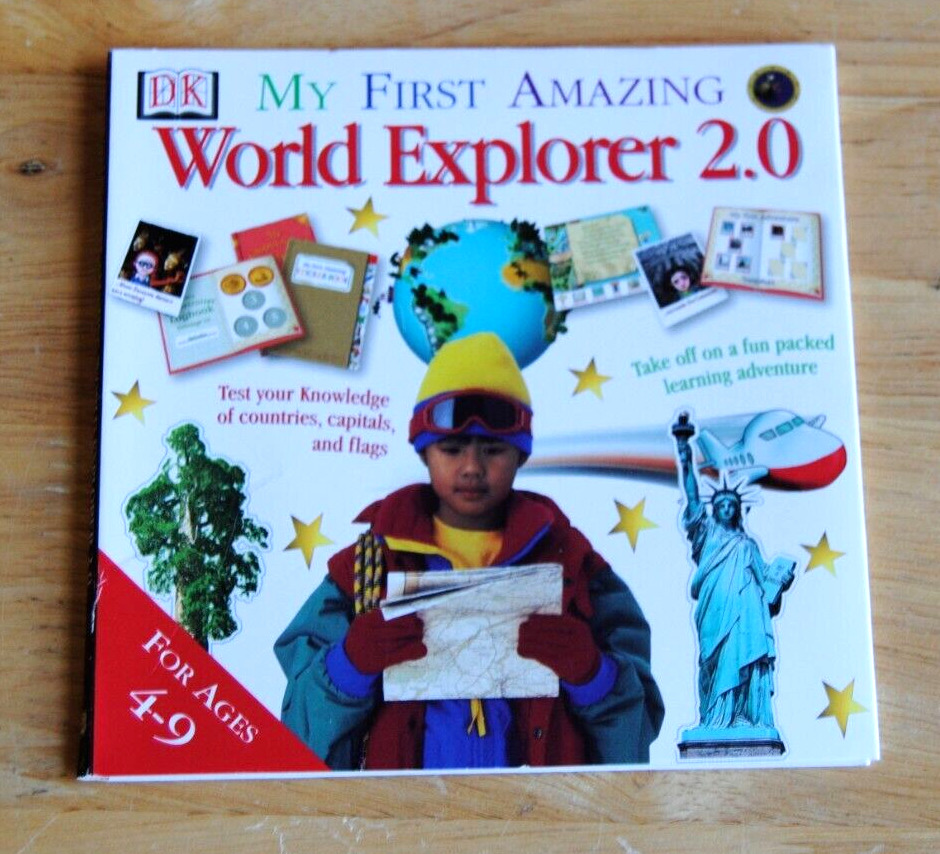 My First Amazing World Explorer Activity Pack CD-ROM Puzzle Map Stickers Box
