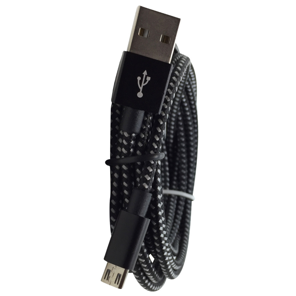 For Android Samsung Google Braided Micro USB Charger Cable Data Sync Cord 1/2/3M