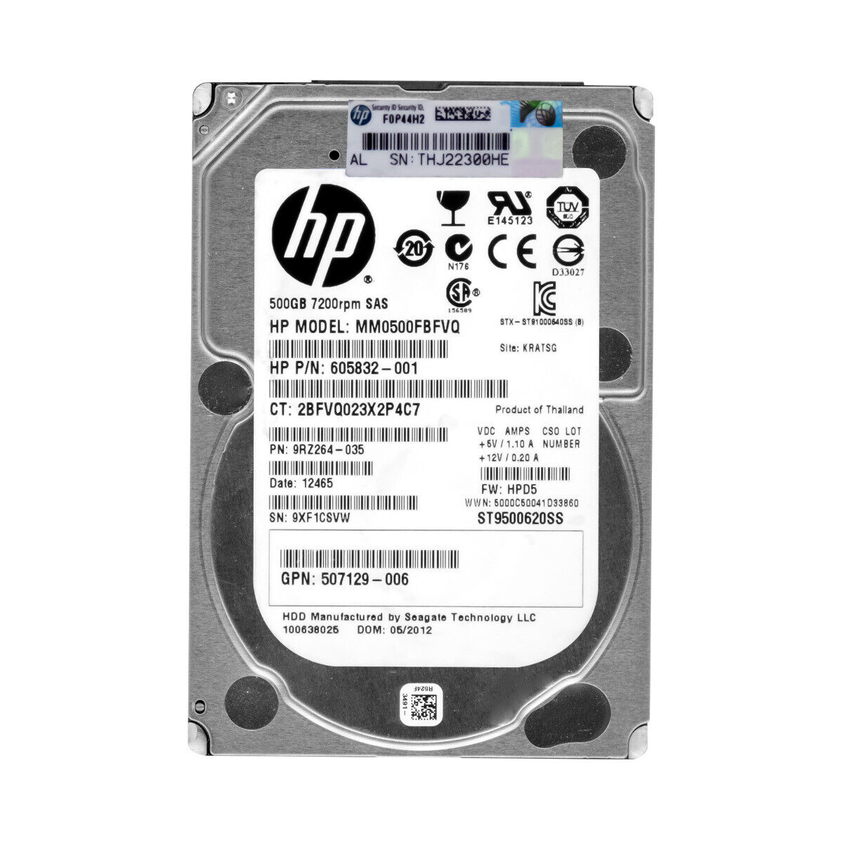 HP 605832-001 500GB 7.2K 64MB SAS-2 2.5\'\' MM0500FBFVQ