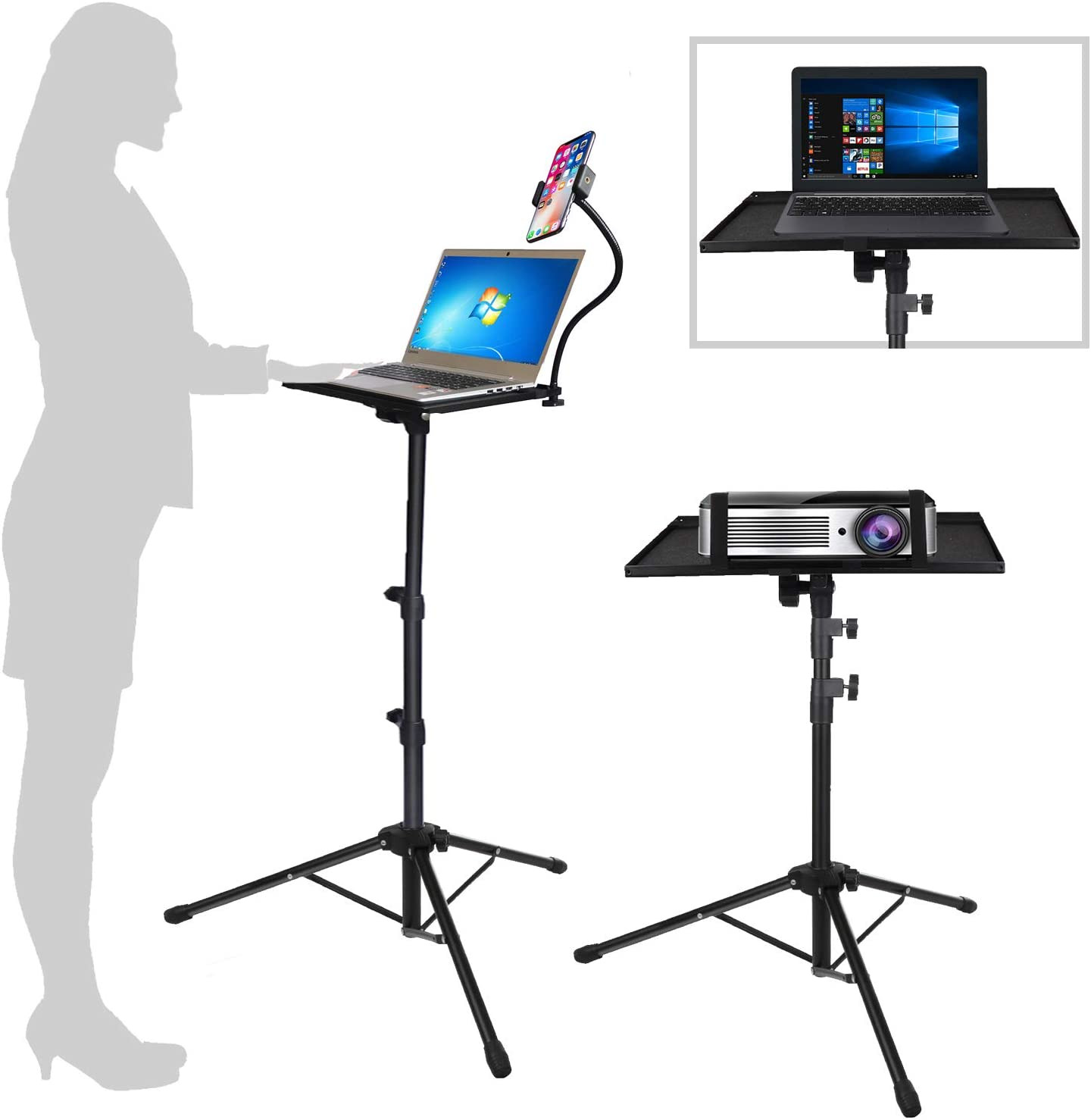 Projector Tripod Stand, Foldable Laptop Tripod,Multifunctional DJ Racks/Projecto