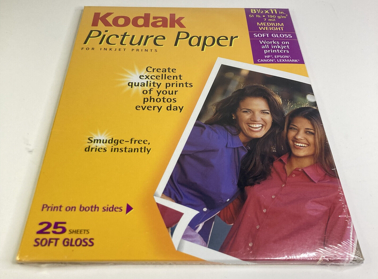 Vtg Old Stock Sealed Kodak 8.5” x 11” Picture Paper 75 Sheets Soft Gloss Paper