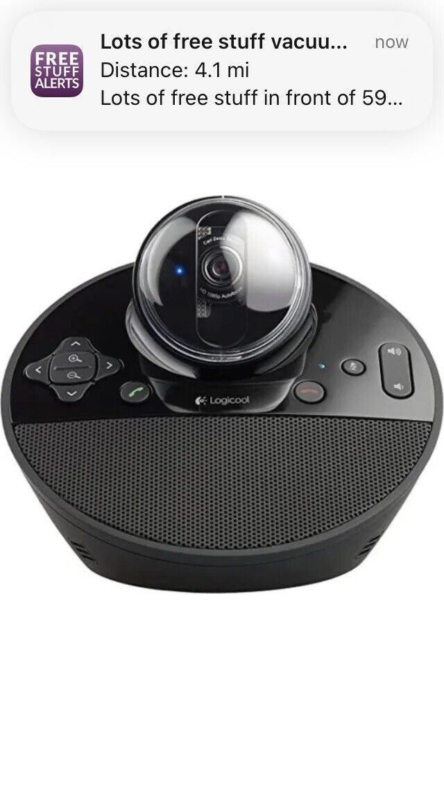 Logitech BCC950 Conference Cam Webcam - Black Missing Remote