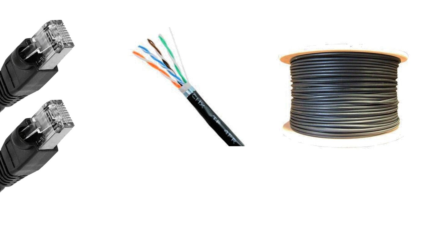 300\'FT CAT-6 23AWG OUTDOOR Waterproof Direct Burial SHIELDED CABLE UV ETHERNET 