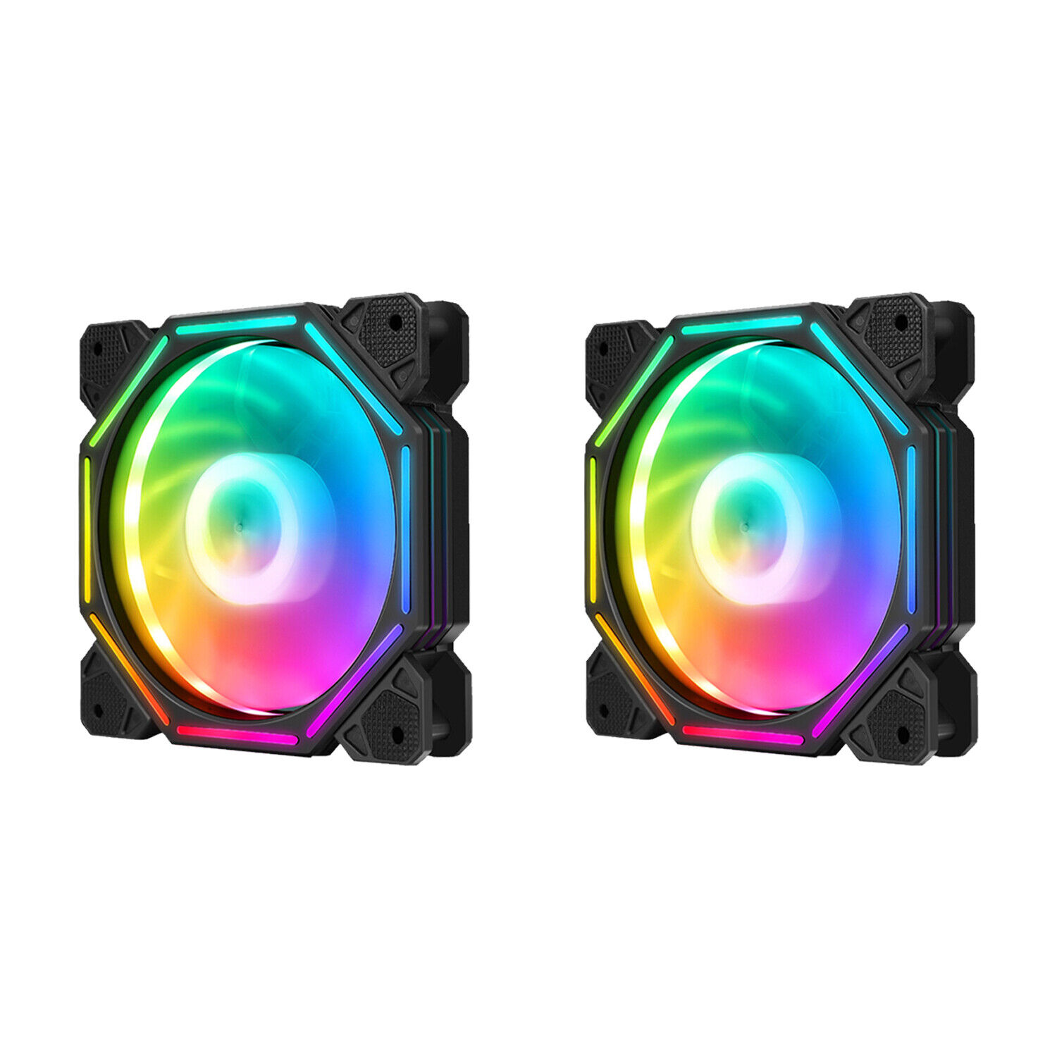 1-5Pack 120mm RGB Computer Case Fan Quiet PC Air Cooling RGB Fans Gaming Cooler