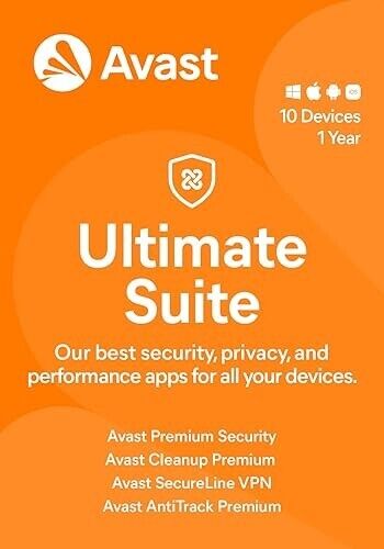 Avast Ultimate Suite 2024 - 1 Year 10 Devices