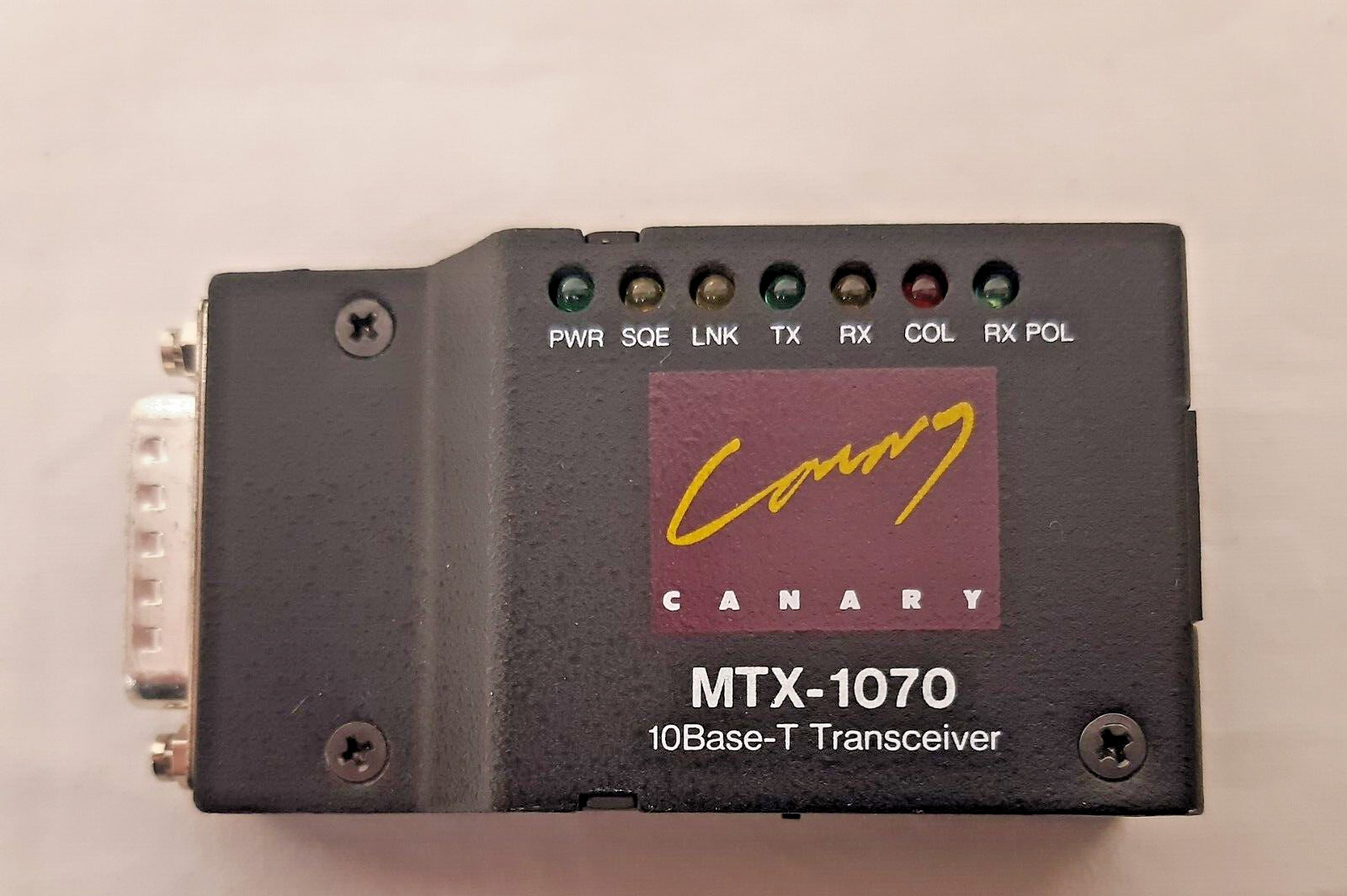 VINTAGE Canary Communications MTX-1070 Miniature 10Base Transceiver FOR AUI CONN