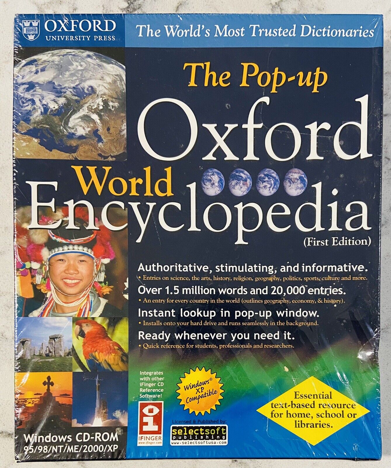 NEW & SEALED ~ THE POP-UP OXFORD WORLD ENCYCLOPEDIA FIRST EDITION PC CD-ROM ~ 