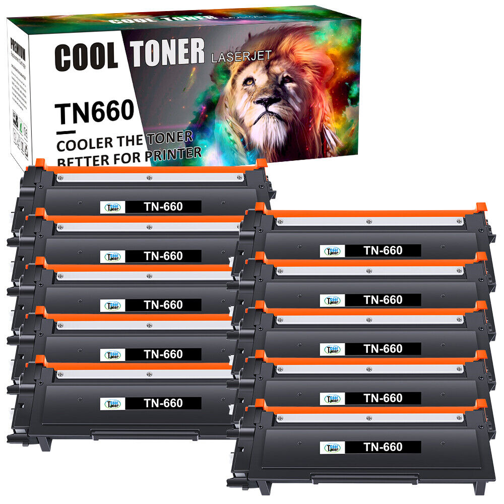10PK TN660 High Yield Toner Cartridge Compatible for Brother tn-630 MFC-L2700DW