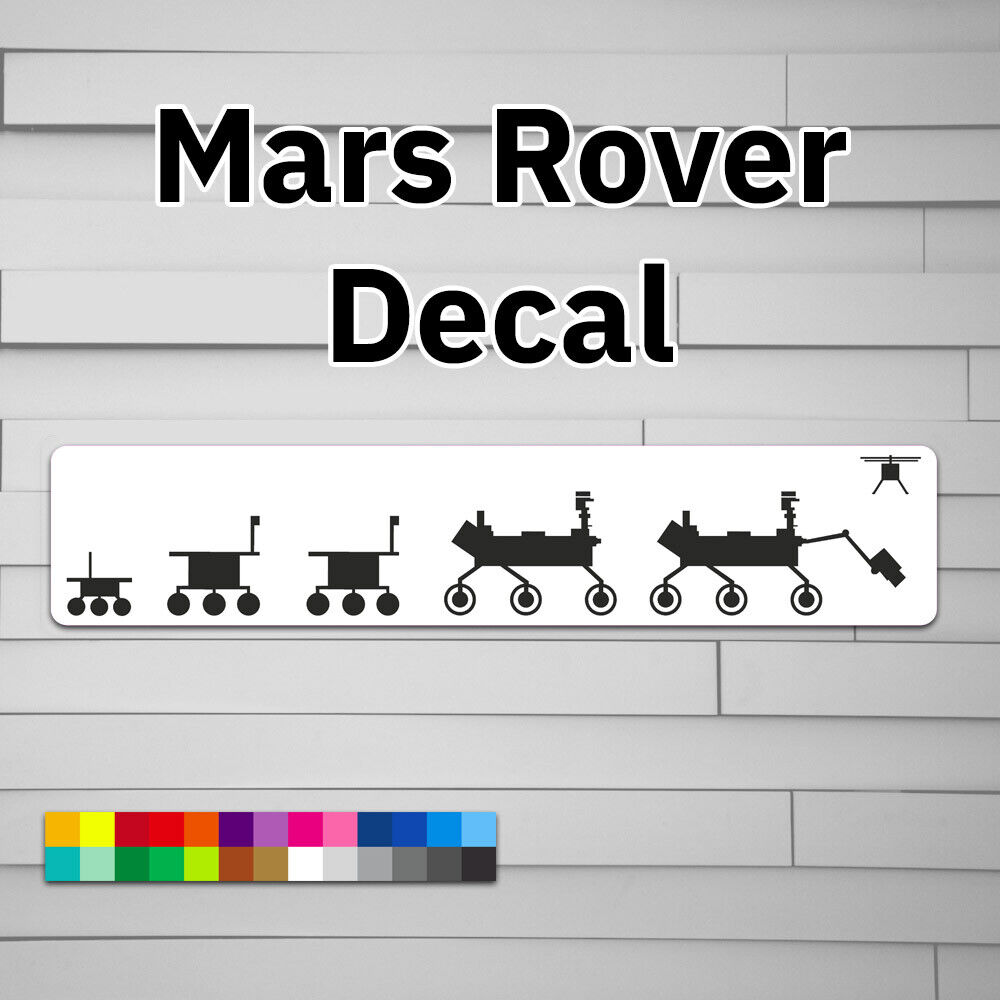 Mars Rover Decal (vinyl Sticker, Car laptop window tumbler water bottle) NASA Sp