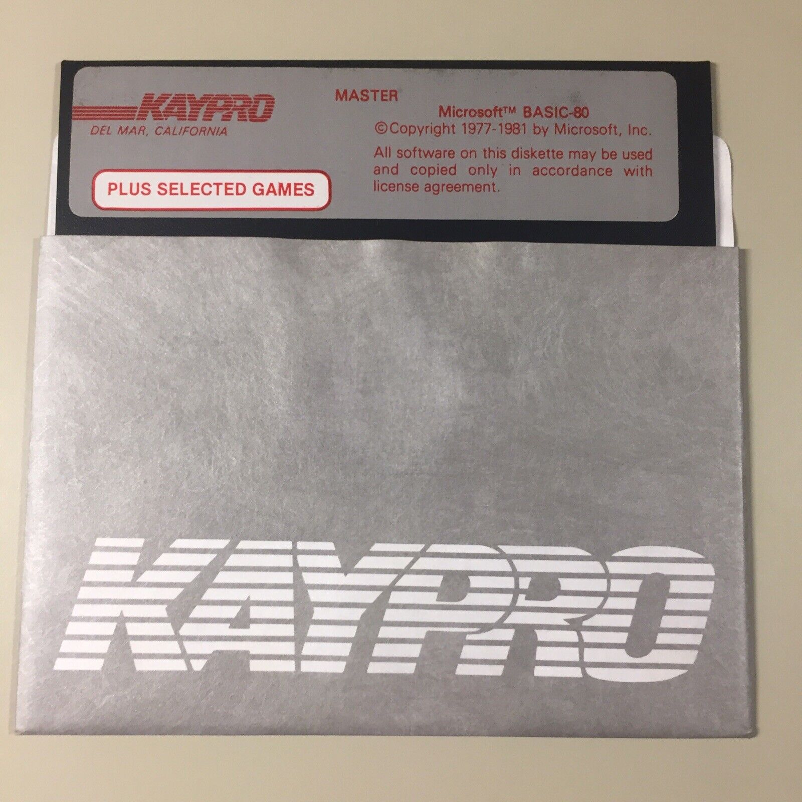 Vintage 1981 KAYPRO Microsoft Basic -80 Software 5.25” Floppy Disk VHTF