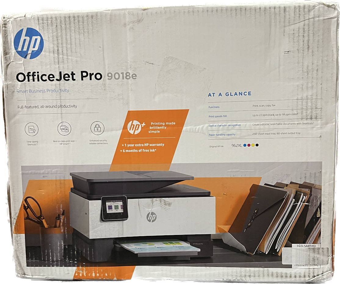 HP OfficeJet Pro 9018e All-in-One Wireless Color Inkjet Printer, OPEN/DAMAGEDBOX