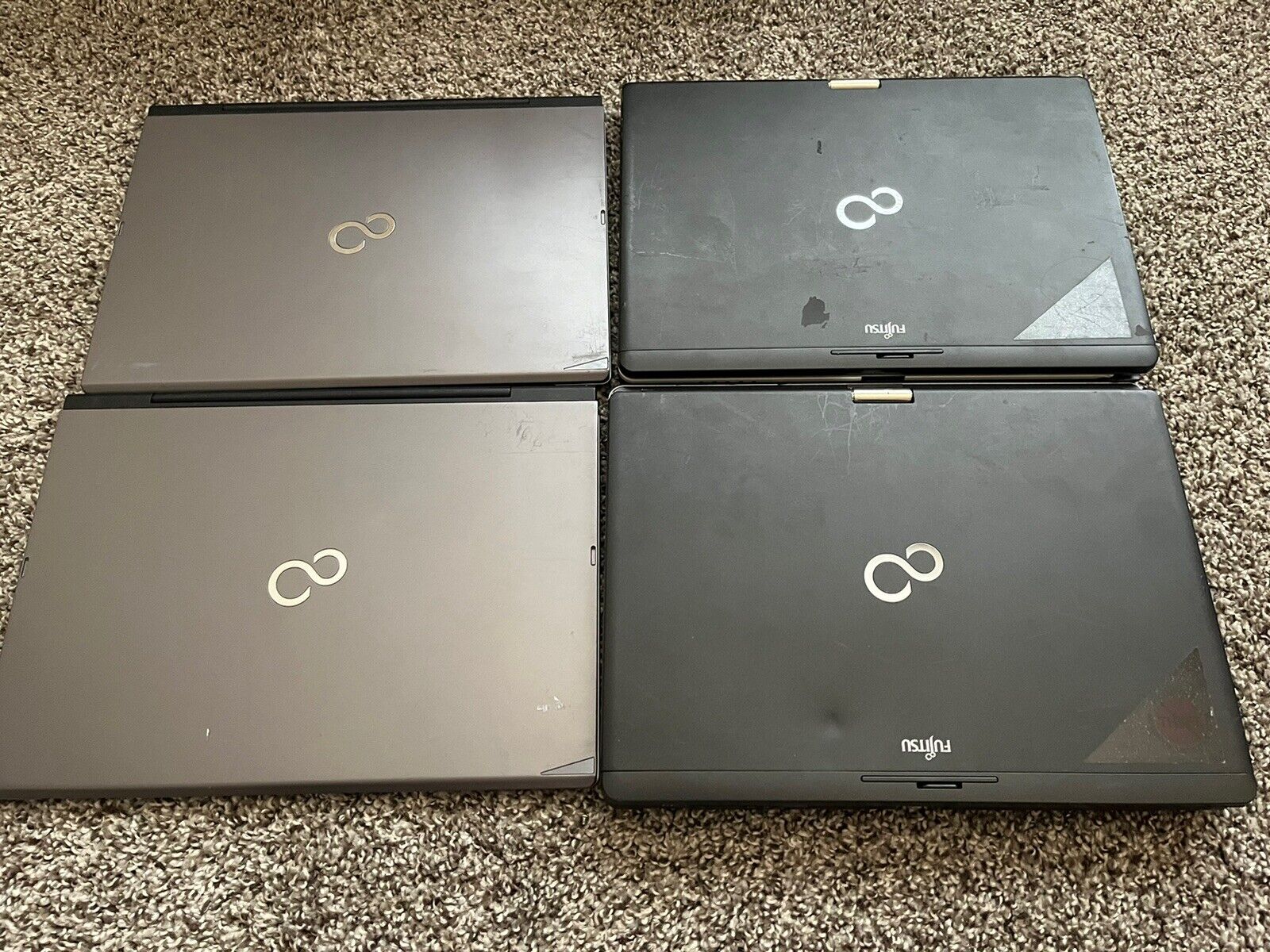 Lot of 4 Fujitsu Lifebook T901 (2), T736 (2), 8 GB RAM No HDDs