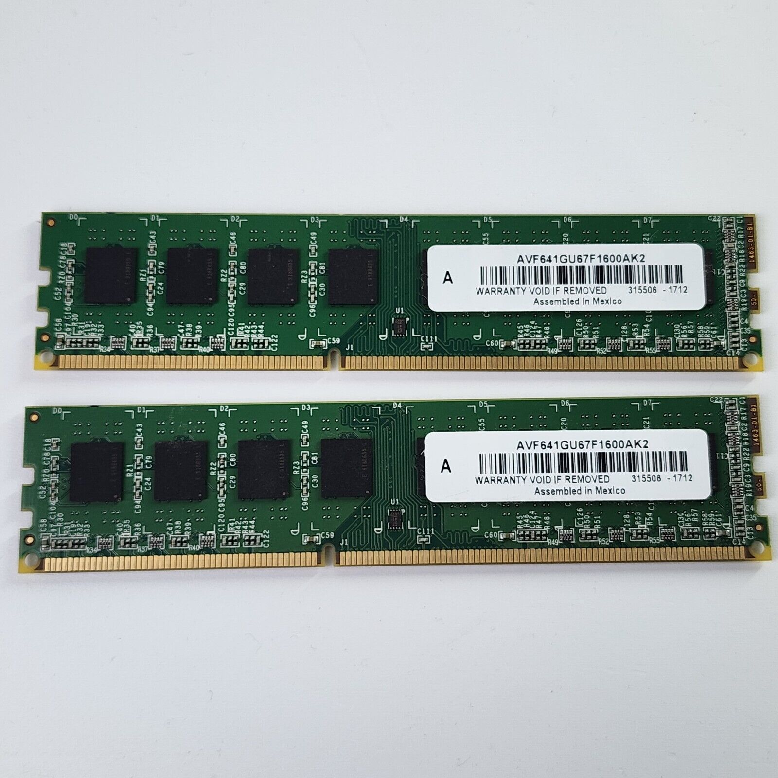 Avant 16GB (2 x 8GB) DDR3 1600 PC3-12800U Desktop Memory RAM AVF641GU67F1600AK2