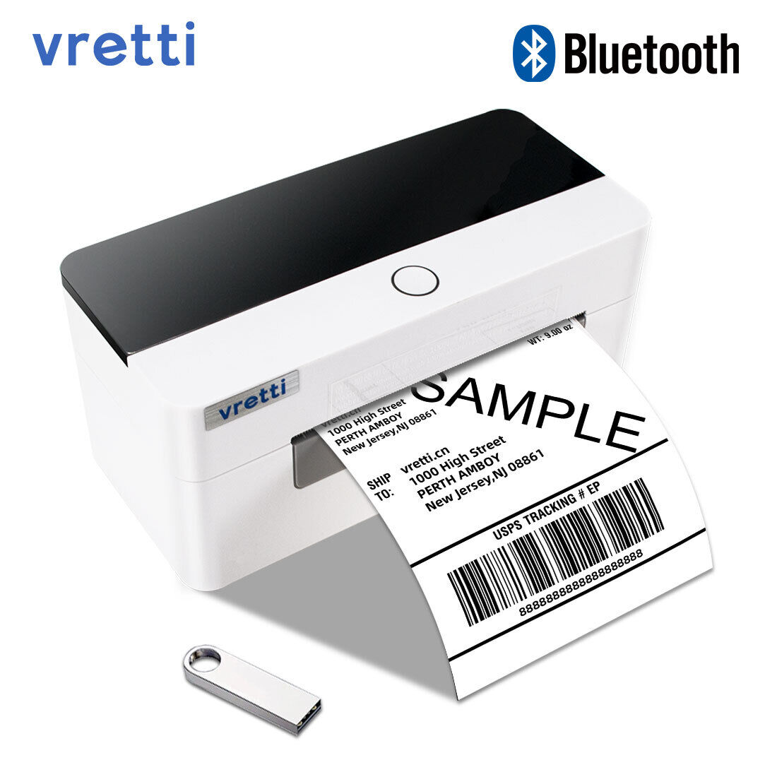 VRETTI Thermal Label Printer 4x6 Bluetooth Printer For eBay Etsy Amazon UPS