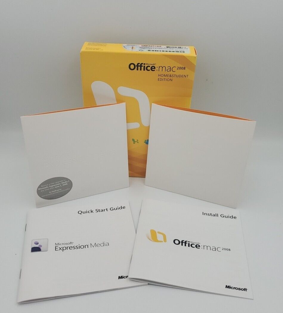 Microsoft Office 2008 Home and Student Retail Mac W/ Product Keys