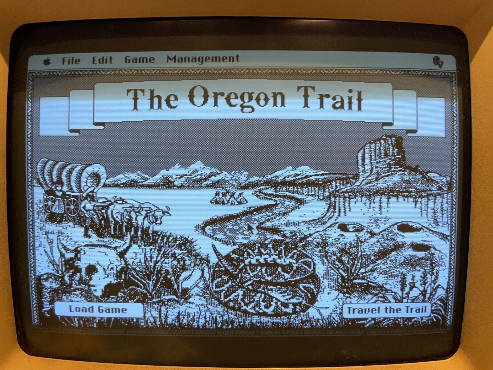 Vintage Macintosh Games Oregon Trail B/W 800k Floppy Disk