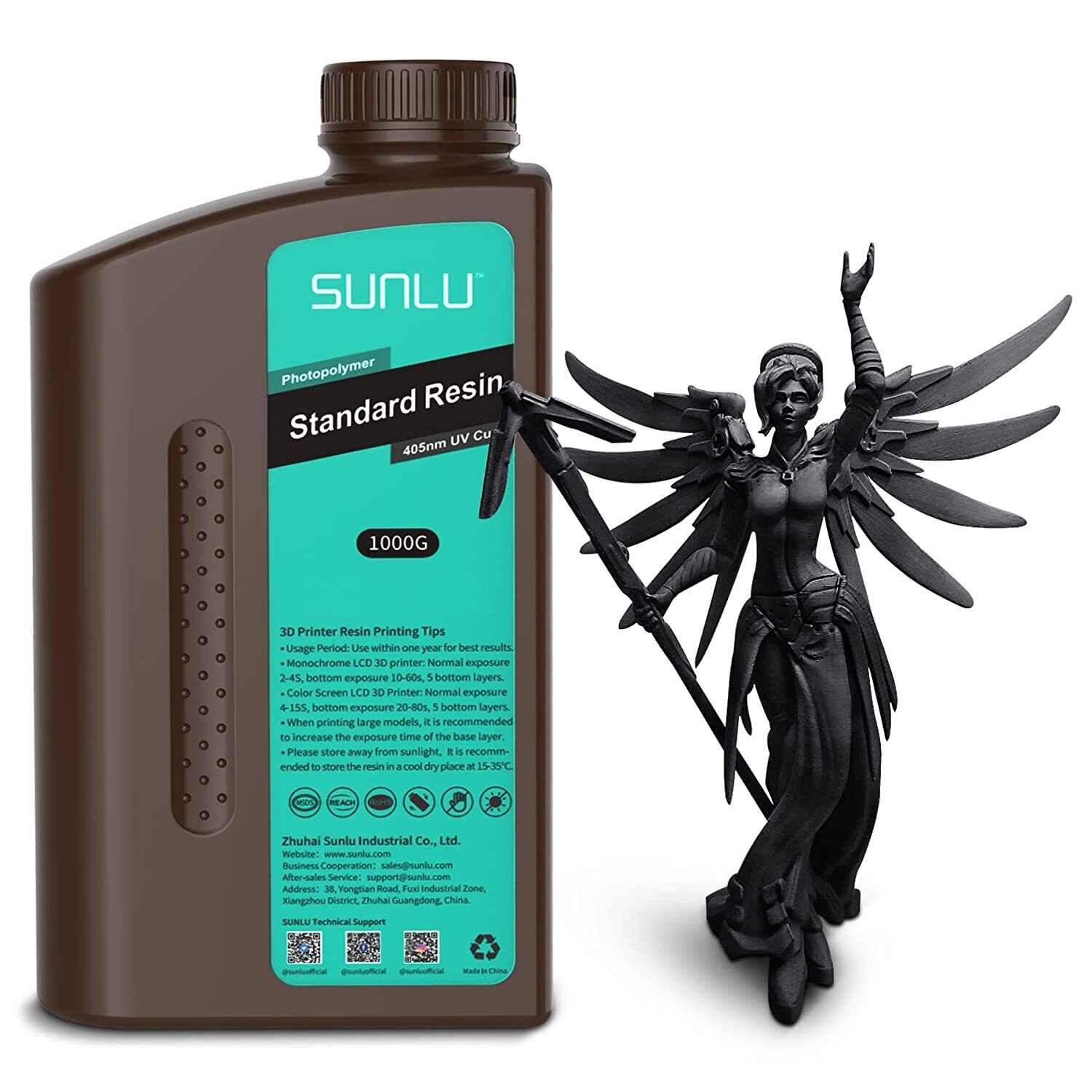 SUNLU 1KG 3D Printer Resin Standard/Water Washable/ABS-Like/Nylon-Like 405nm LCD