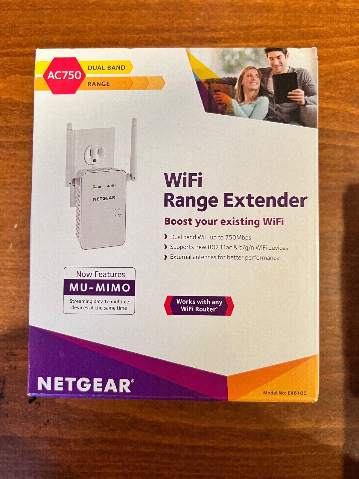 NETGEAR AC750 Wi-Fi Range Extender - EX6100-100NAS