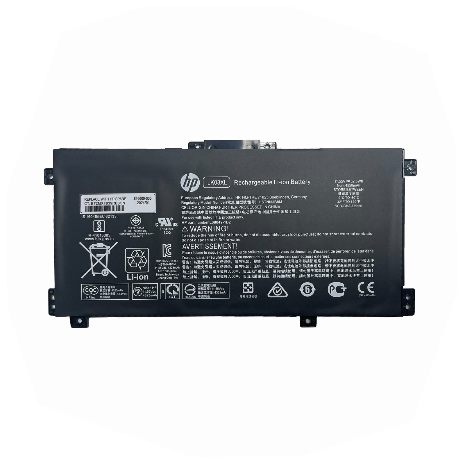 Genuine LK03XL Battery For HP Envy X360 15-BQ 15-CN 15-CR 17-AE 17-CE L09281-855