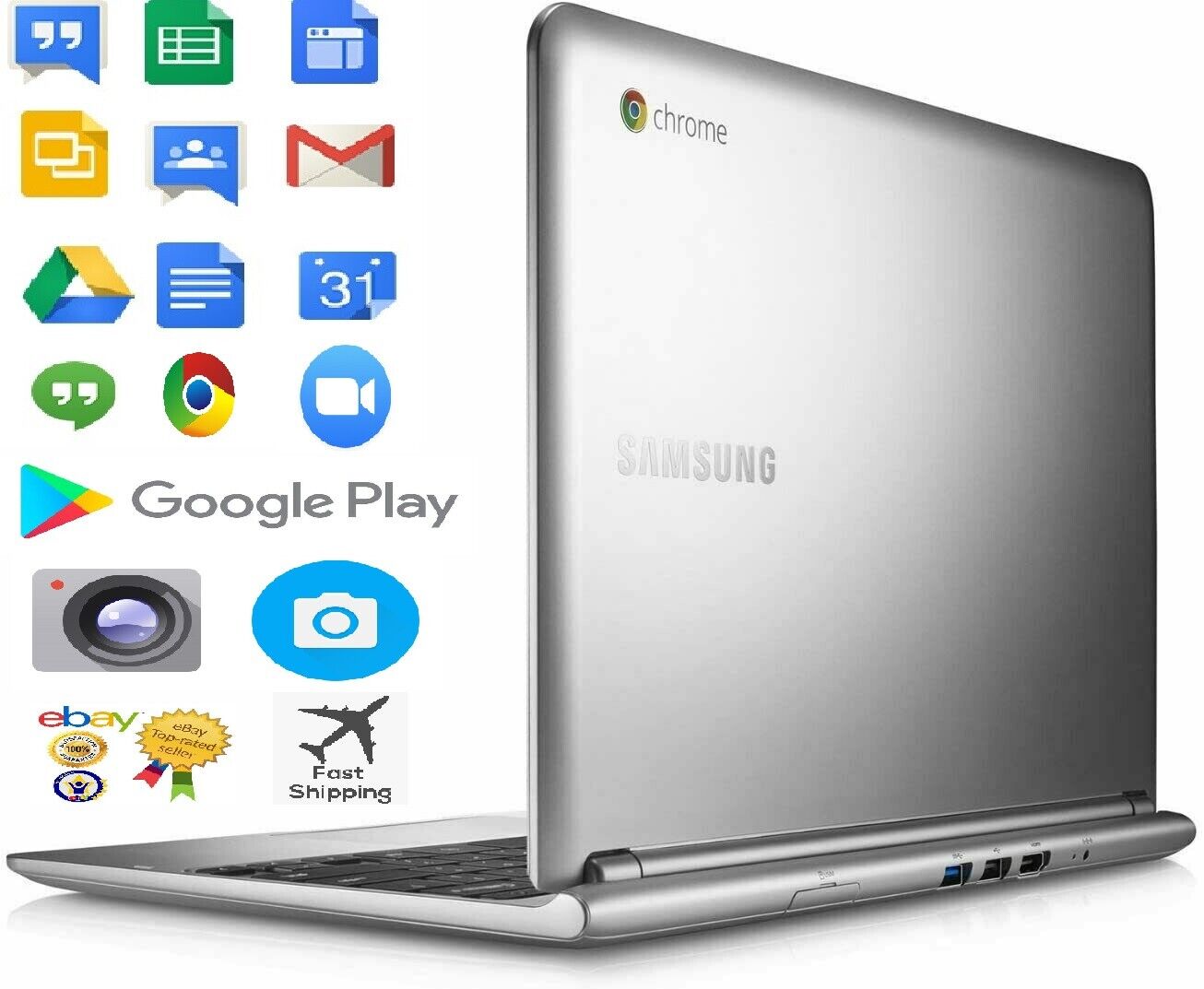 Samsung Laptop Chromebook XE303C12-A01US, Dual-Core 1.7GHz 2GB 16GB 