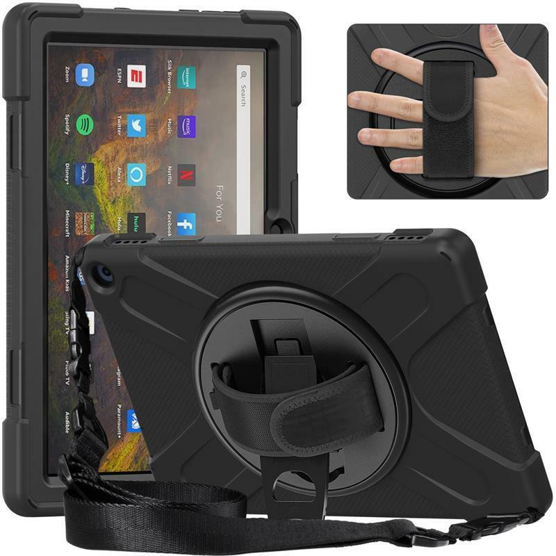 Rotating Kids shockproof Protective Case For Kindle Fire HD 10 Plus 11th  2021