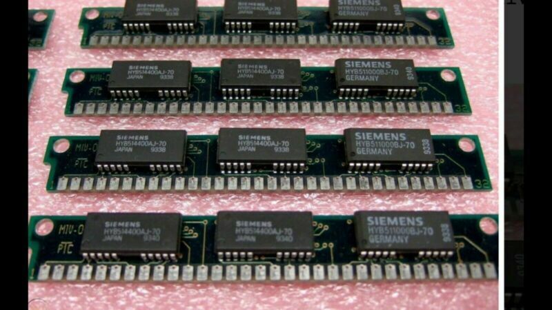 4pc 1MB 3 Chip SIMM Memory 30-pin IBM PC 286 386 486 XT Computer Ram 4mb 1x9