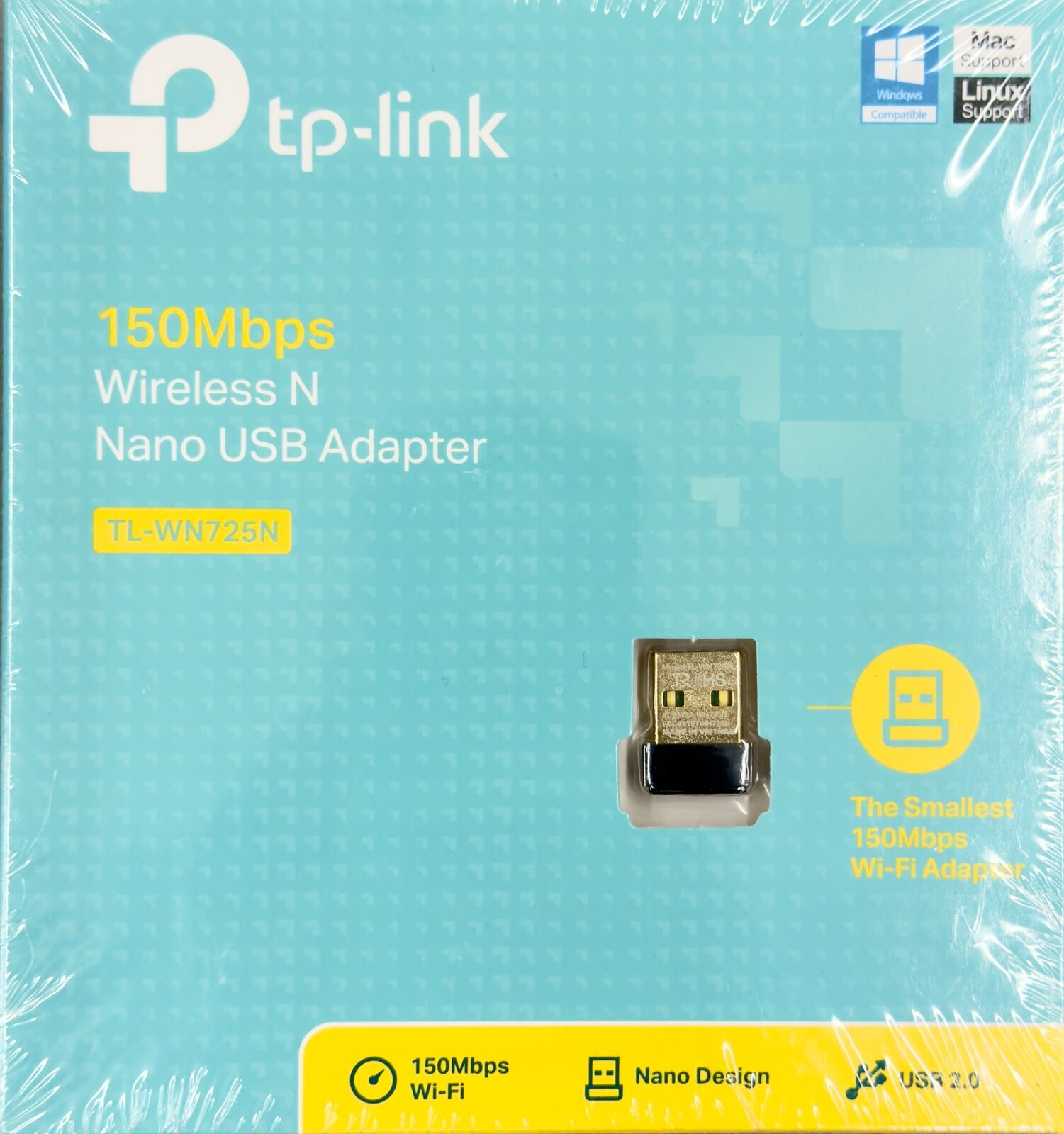 TP-Link TL-WN725N (US) Ver 3.8 150Mbps Wireless N USB Adapter - Brand New