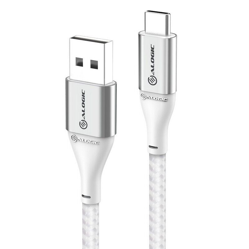 O-Alogic 30cm Super Ultra USB 2.0 USB-C to USB-A Cable 3A/480Mbps Silver