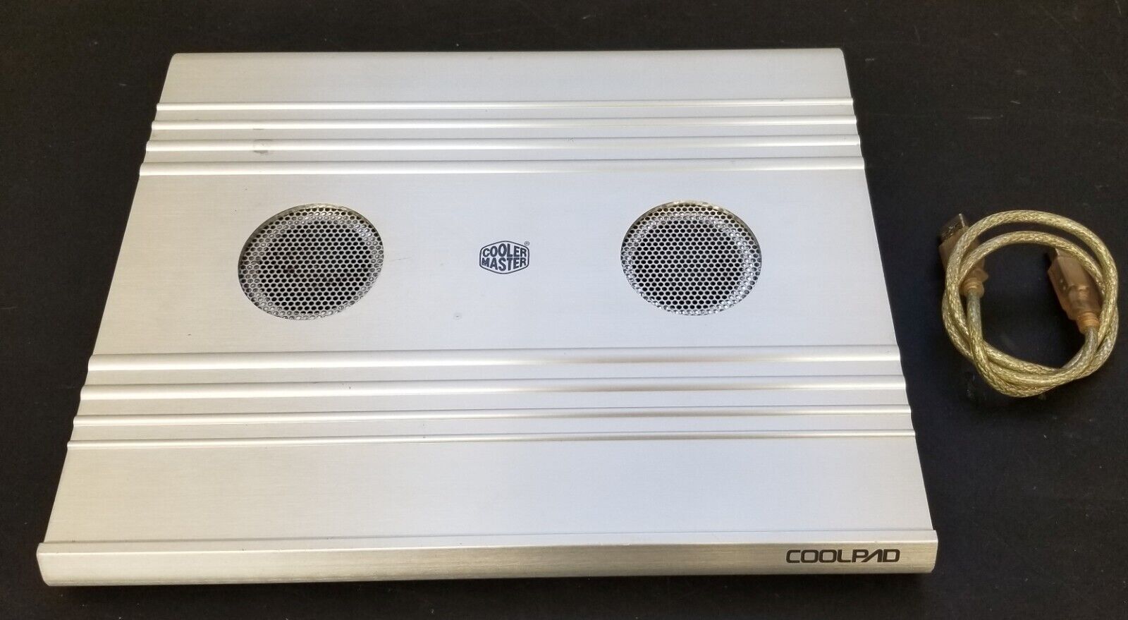 Rare vintage Cooler Master CoolPad solid aluminum laptop cooling pad Bad fan