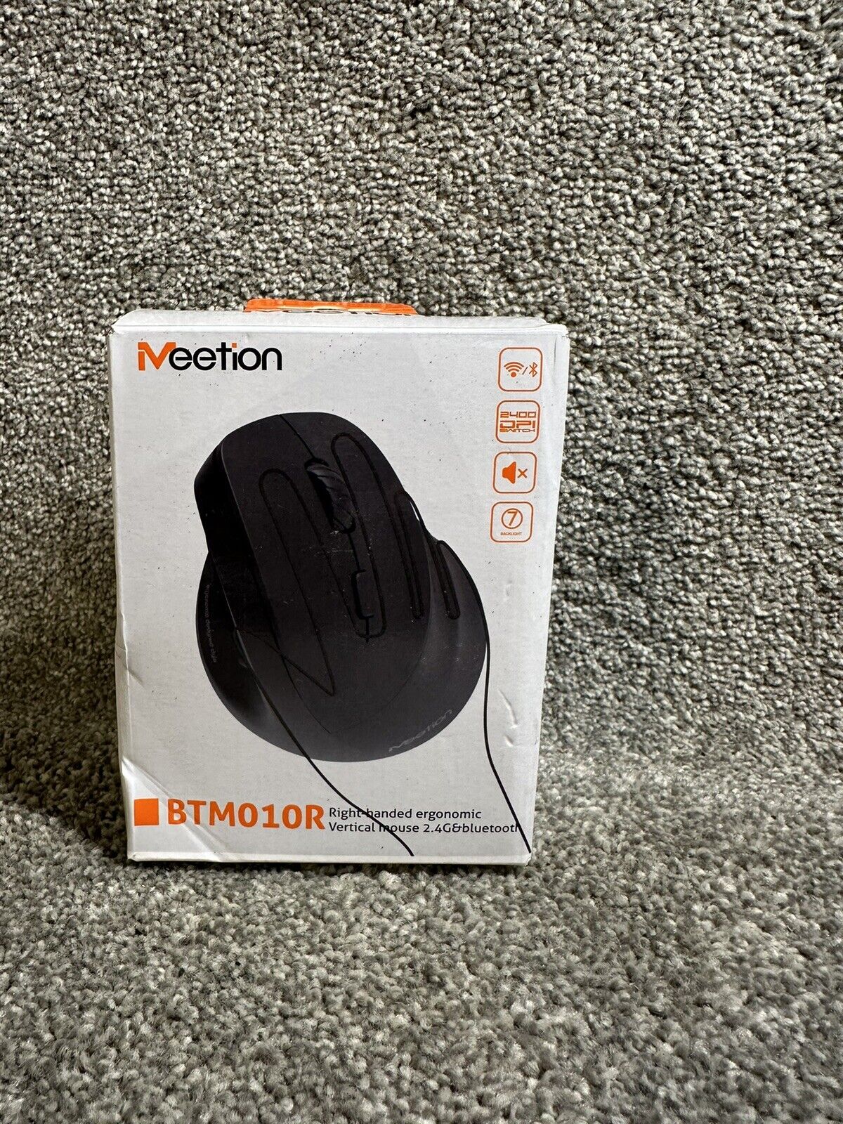 MEETION Ergonomic Wireless Vertical Mouse Backlit Rechargeable Bluetooth BTM010R