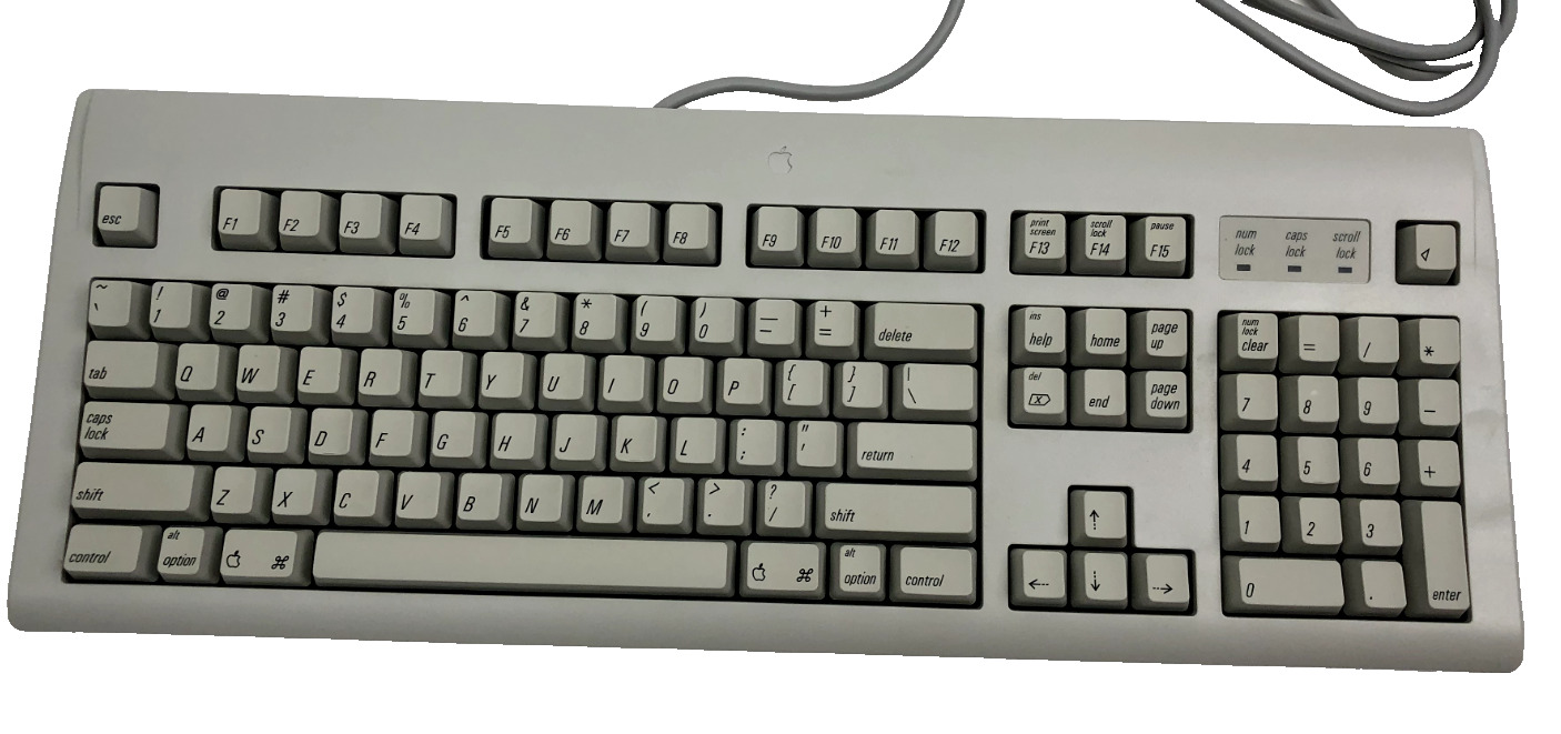 Vintage Apple M2980 AppleDesign Keyboard Gray
