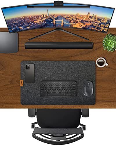 Premium Felt Desk Mat | Anti Slip Desk Pad Large Mouse Pads for Desk | Keyboa...