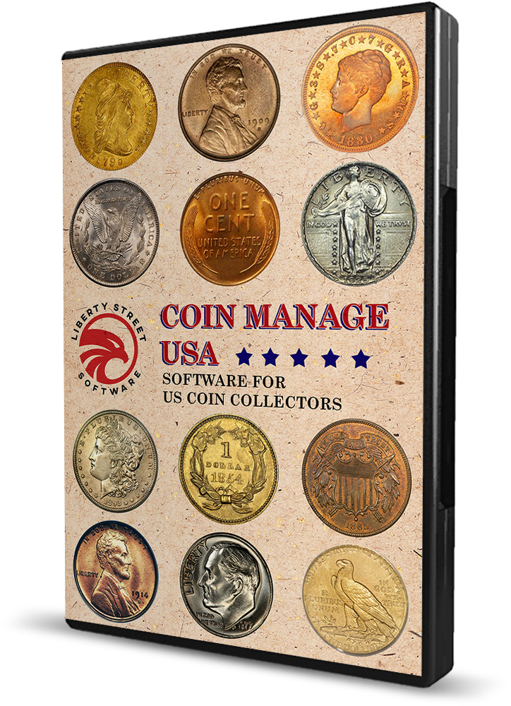 Coin Collecting Software : CoinManage USA 2018 Numismatic Inventory Program