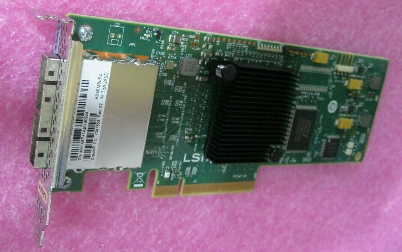 Sun Oracle 7047853 8-Port 6Gbps SAS-2 PCI-e HBA (LSI), SAS9200-8e Ext - L3212