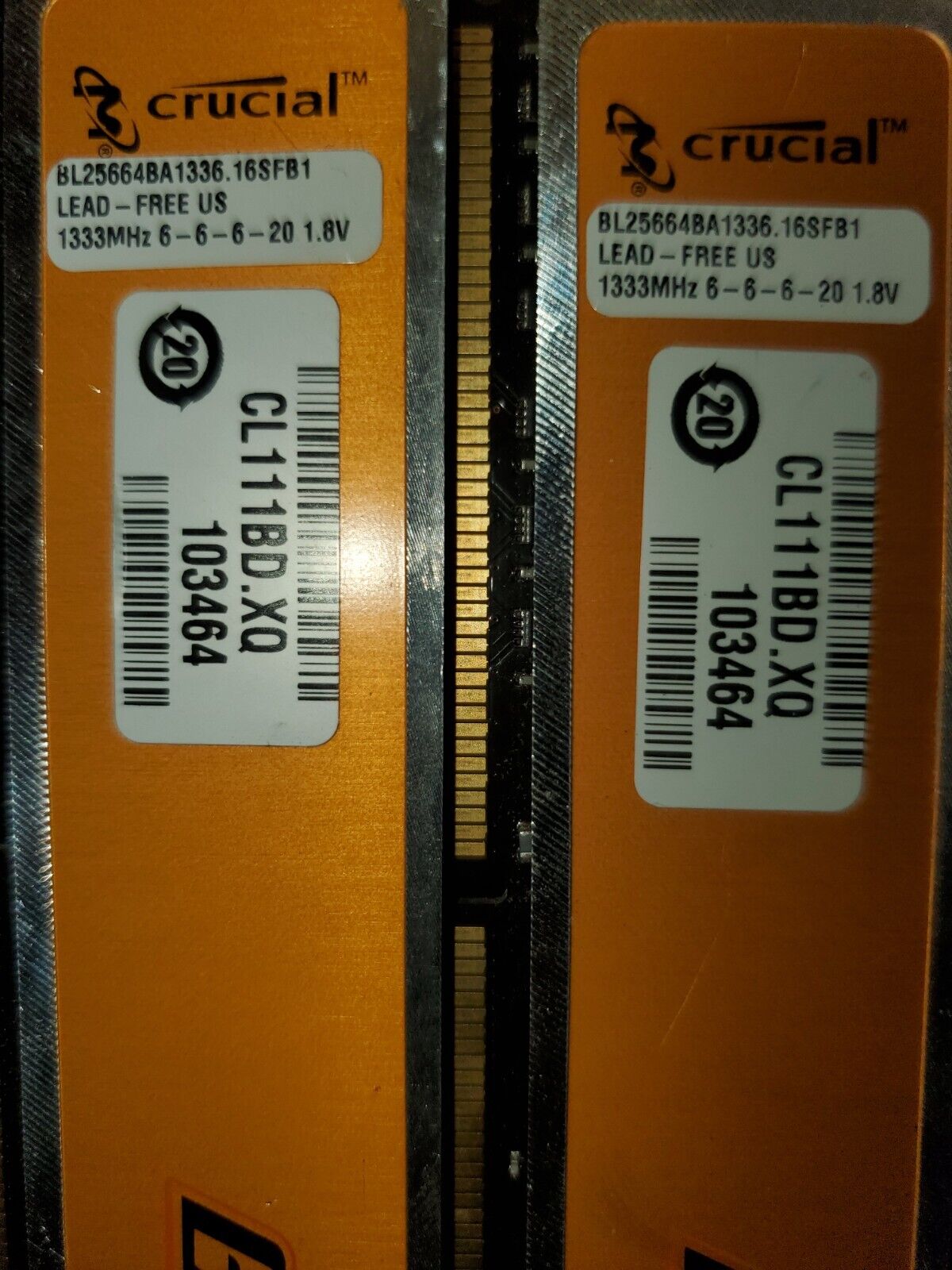 Crucial Ballistix 2x2GB DDR3 1333MHz Ram (4GB Total)