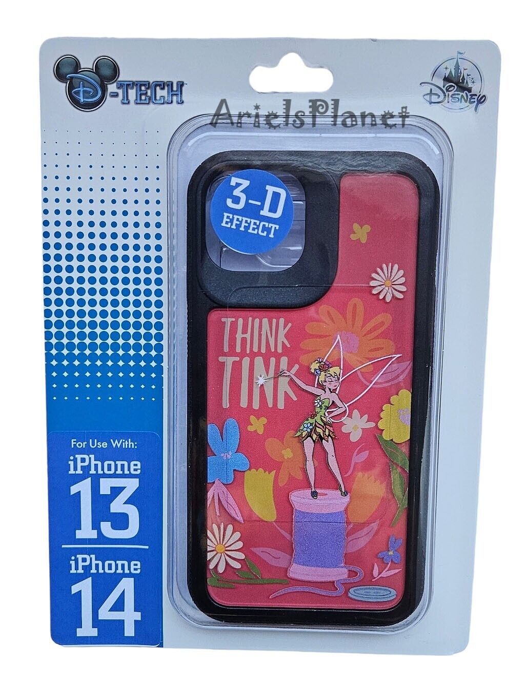 2023 DISNEY PARKS Tinkerbell Think Tink 3D Effect iPHONE 13 & 14 Cover