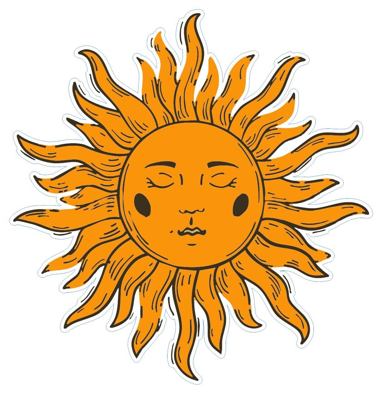 Vintage Sun Sticker