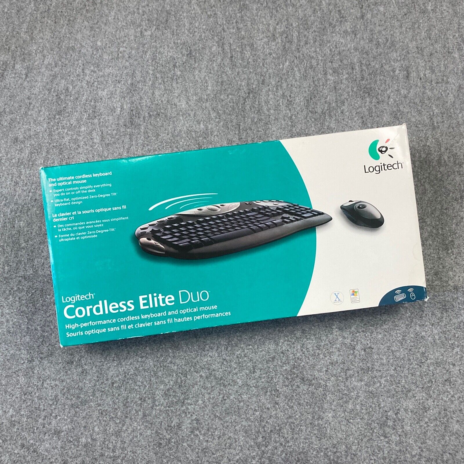 Logitech Keyboard Cordless Elite Duo PC USB PS/2 Unused Open Box
