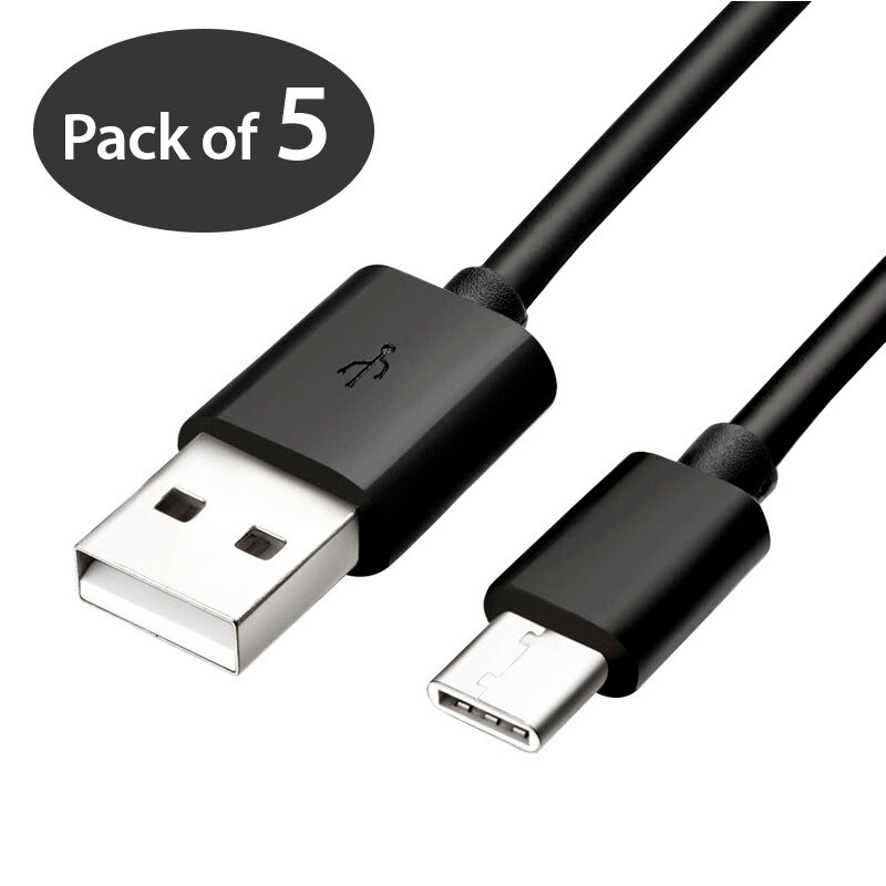 5-Pack USB-C Type-C 3.1 Data Sync Charger Charging Cable Cord LOT for Samsung S8